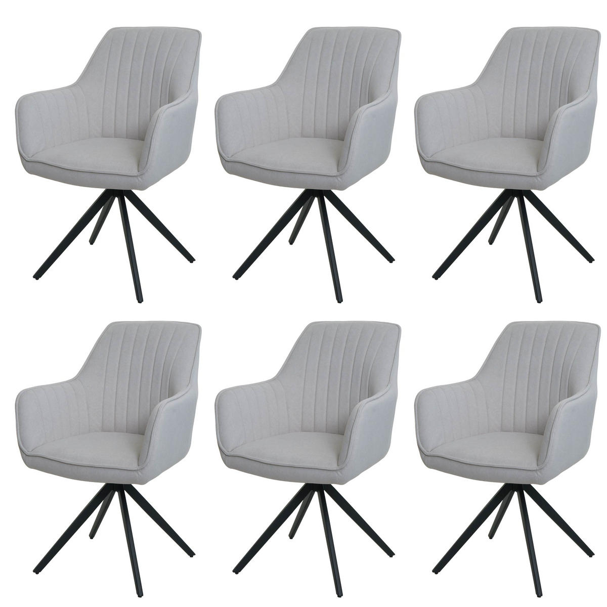 ESSZIMMERSTUHL Beige 6er-Set - Beige/Naturfarben, Textil (58/87/55cm) - MCW