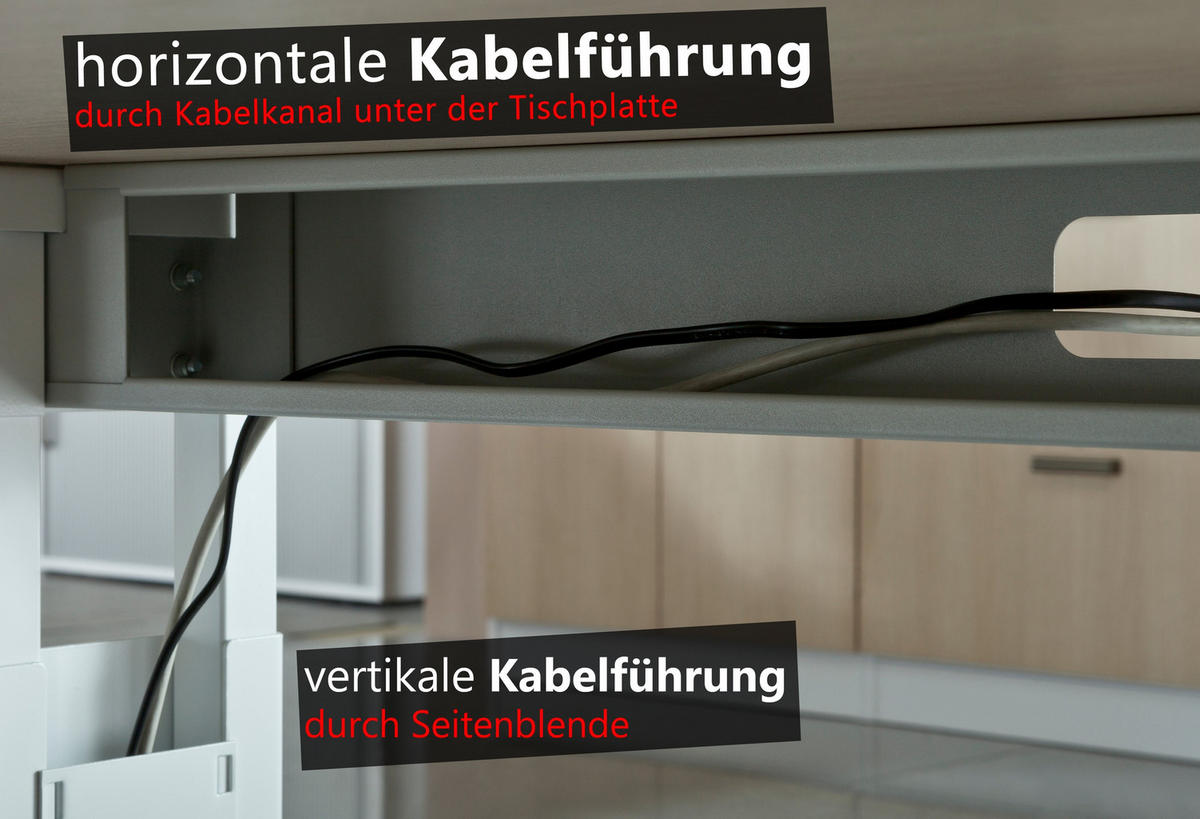 SCHREIBTISCH Serie-O (Mini) 67,2/120/74 cm in Wildeiche/Weiß - Wildeiche/Weiß, Holzwerkstoff (67.2/120/74cm) - bümö