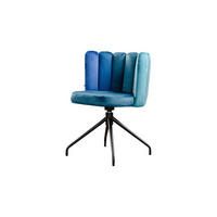 ESSZIMMERSTUHL JADA Blau Velvet Drehbar (360°) - Blau, Kunststoff/Textil (58/79/55cm) - KAWOLA