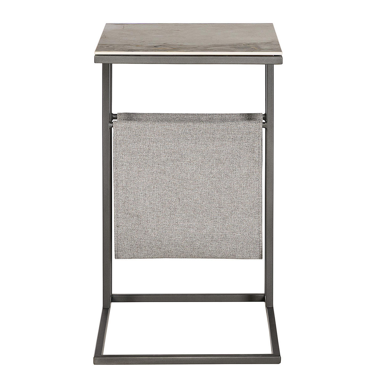 BEISTELLTISCH - Keramik / Stahl - Weiß, Keramik (36/45/60cm) - home24