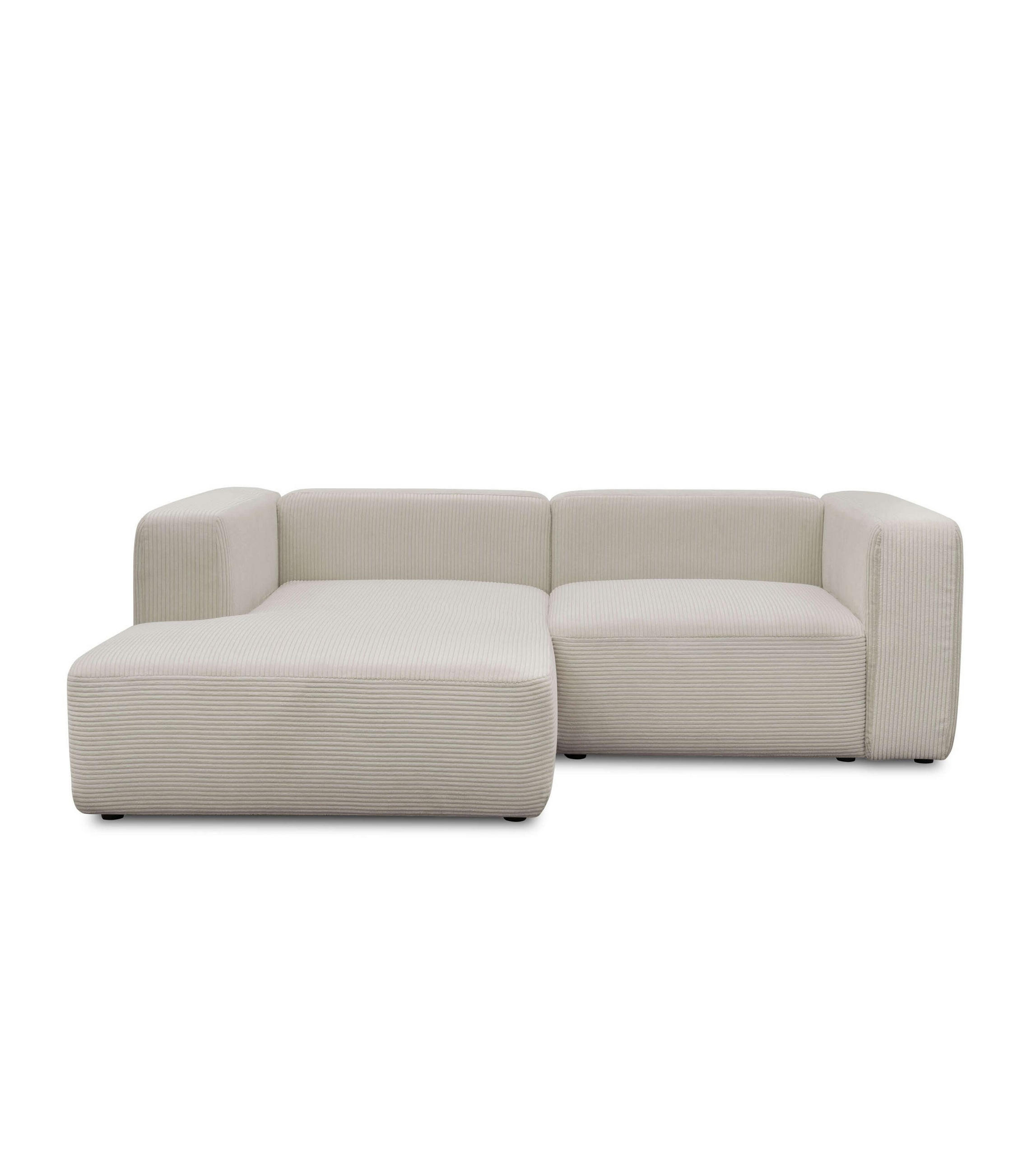 ECKSOFA modular Cubo 3-Sitzer - Taupe, Textil (226/179cm) - Mokebo