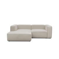 ECKSOFA modular Cubo 3-Sitzer - Taupe, Textil (226/179cm) - Mokebo