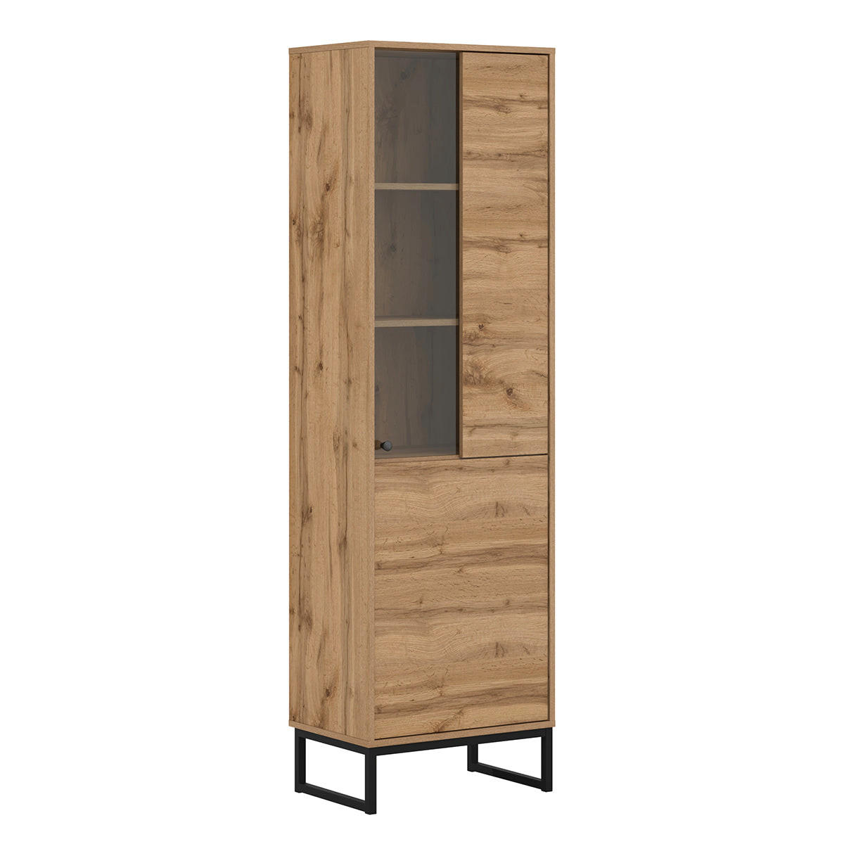 VITRÍNA Loa Drevo - hnedá, kompozitné drevo (53.5/180/36.5cm) - Petits-meubles