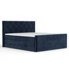 BOXSPRINGBETT Toma Marineblau 160/200 cm - Schwarz/Dunkelblau, Holz/Holzwerkstoff (160/200cm) - Maison de Reve
