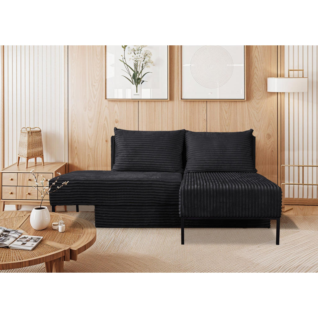 Thumbnail - Kaiser Möbel Ecksofa, Schwarz, Textil, L-Form,L-Form, 160x145 cm, Wohnzimmer, Sofas & Couches, Wohnlandschaften, Ecksofa...