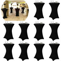 STEHTISCH Husse 10er-Set Schwarz 80 x 110 cm - Schwarz, Textil (80/80cm)