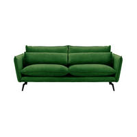 DREISITZER-SOFA Layla-Velluto 10 - Grün, Holz/Textil (237/95/98cm)