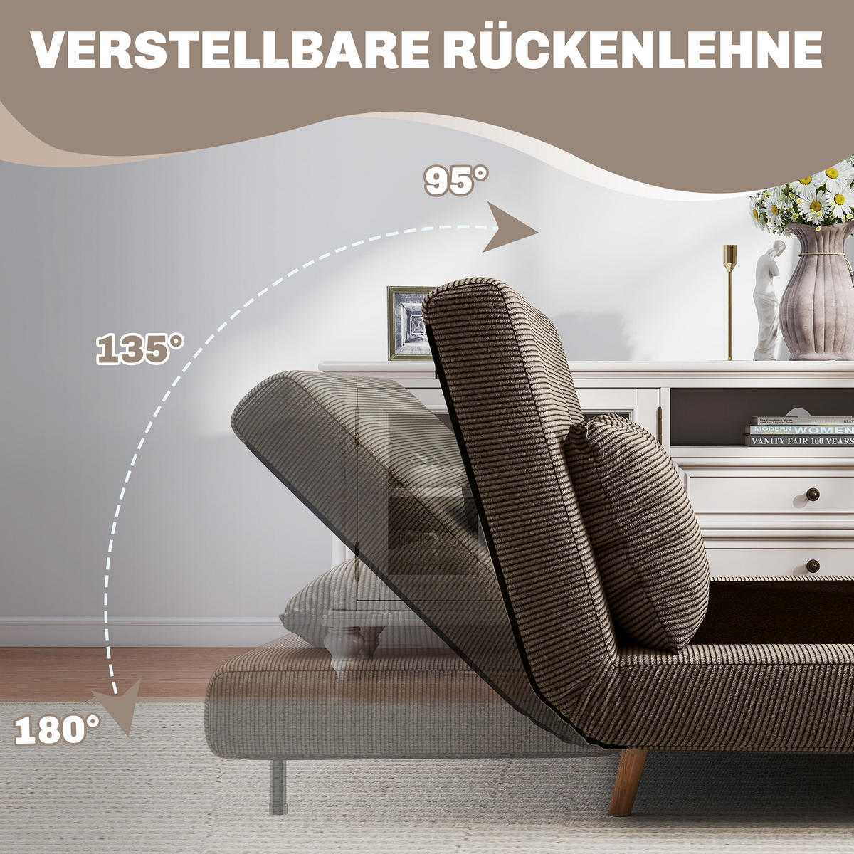 2-SITZER Sofa Braun 141.0/90.0/81.0 cm - Braun, Textil (90/81/141cm)