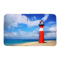 BADTEPPICH Leuchtturm 70 x 110 cm - Blau, Textil (70/110cm) - Sanilo