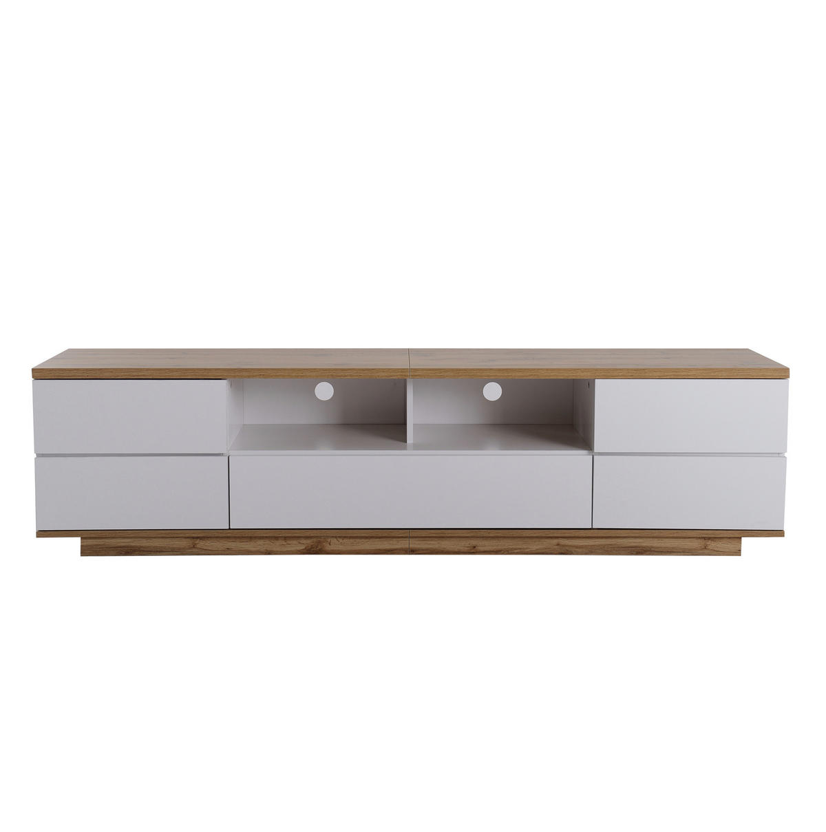 TV-SCHRANK mit 5 Türen 180 cm MDF Weiß - Weiß, Holzwerkstoff (38/46/180cm) - Beauniv