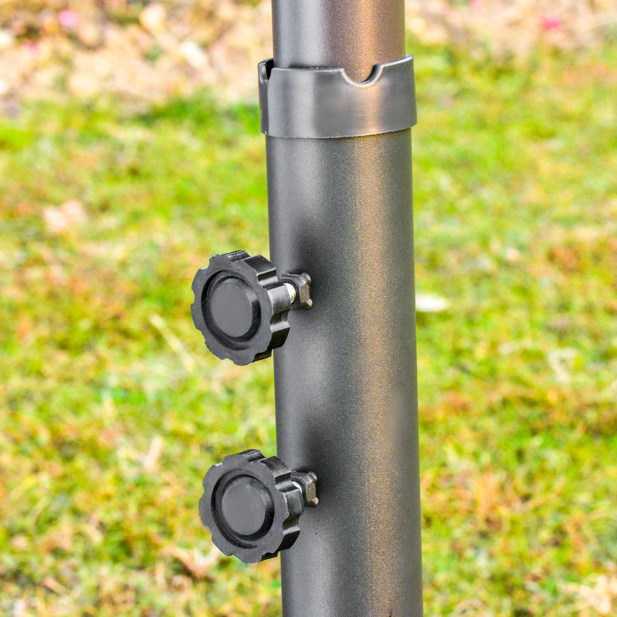 SONNENSCHIRM Doppelsonnenschirm Gartenschirm Dunkelgrau - Dunkelgrau, Metall (270/460cm) - ComfortXL