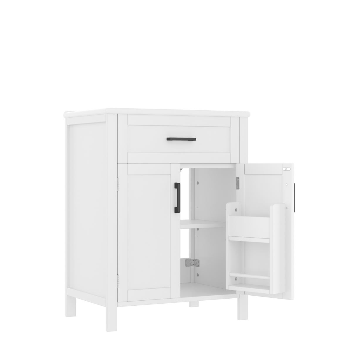 BADEZIMMERSCHRANK Weiß 60/46/84,8 cm - Weiß, Holz (60/84/46cm) - PANGIVO