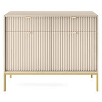 VELLORE Sideboard - Beige/Goldfarben, Holzwerkstoff/Metall (104/83/39cm) - Selsey