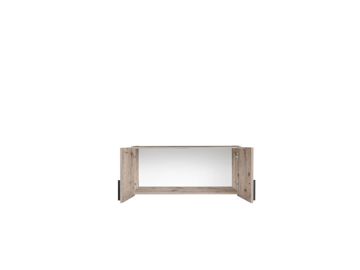 SCHRANKAUFSATZ Eiche Wellington, Graphit 91/40/54 - Eichefarben/Graphitfarben, Holzwerkstoff (91/40/54cm) - RAUMHIRSCH FURNITURE