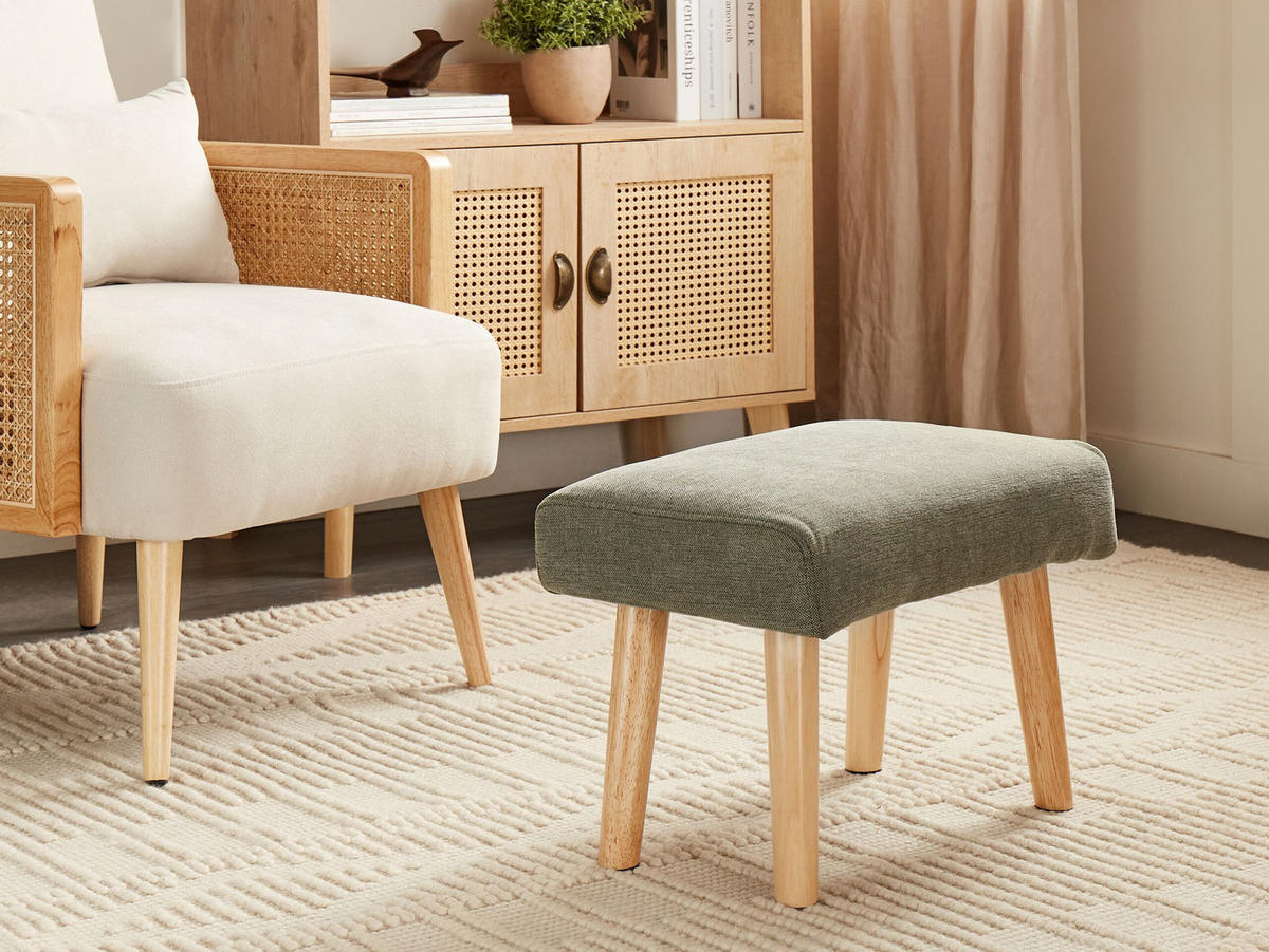 HOCKER Stoff GrünTakoma II - Grün, Textil (50/34/30cm) - Beliani
