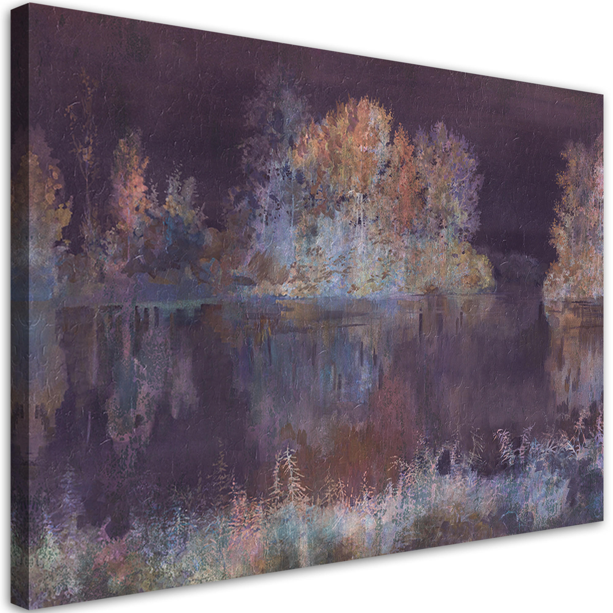 WANDBILD seeblick - Schwarz, Textil (60/40cm) - Feeby