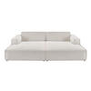 BIG SOFA SAMU Silber Cord - Silberfarben/Schwarz, Textil (256/72/168cm) - KAWOLA