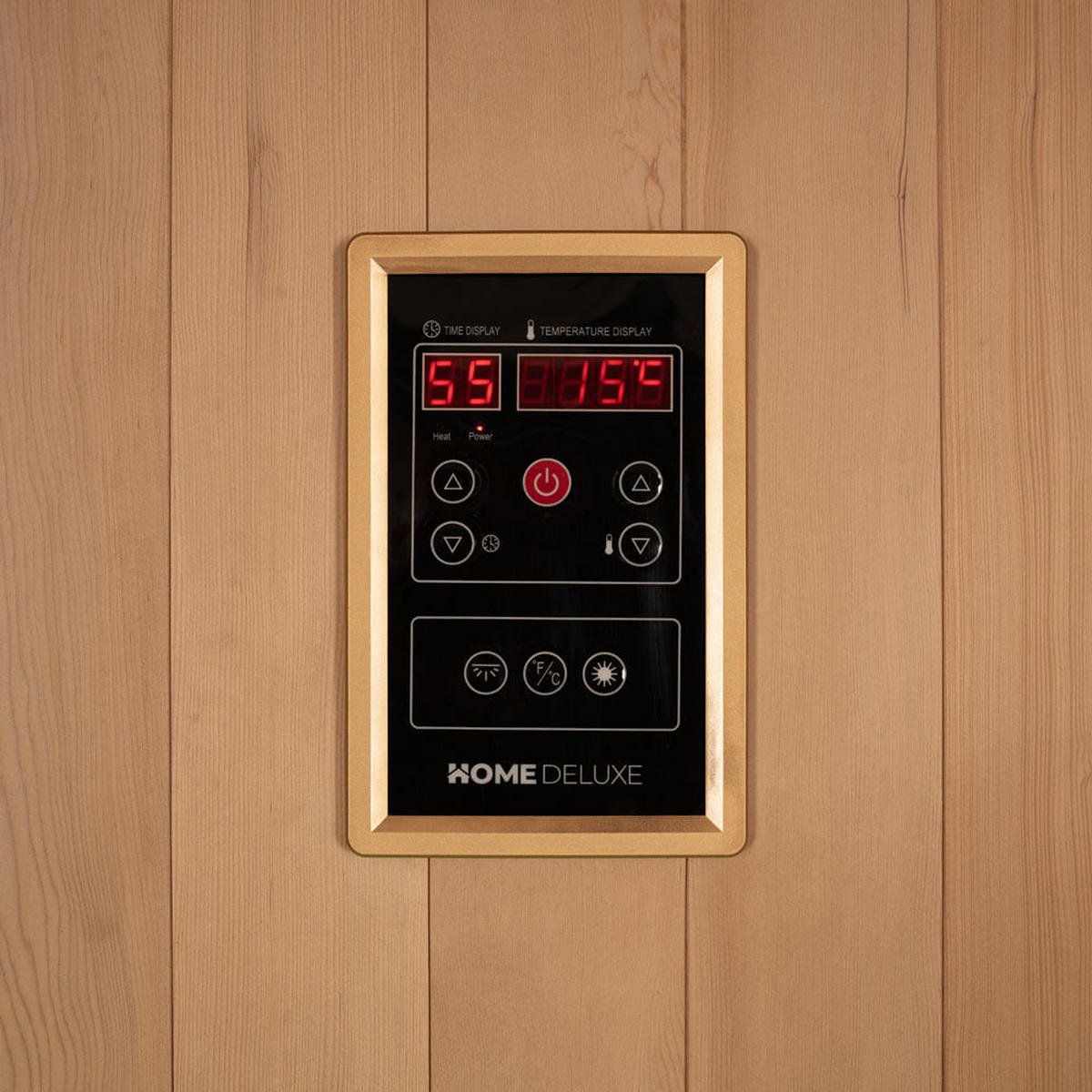 SAUNA OMAHA - Naturfarben, Holz (180/200/150cm) - Home Deluxe