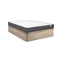 MATRATZE und Bettgestell mit Lattenrost und Bettkasten - 1 Person - Stoff, Holz, Platte - Naturfarben Hell - - Naturfarben, Holz/Holzwerkstoff (120/200cm) - Vente-Unique
