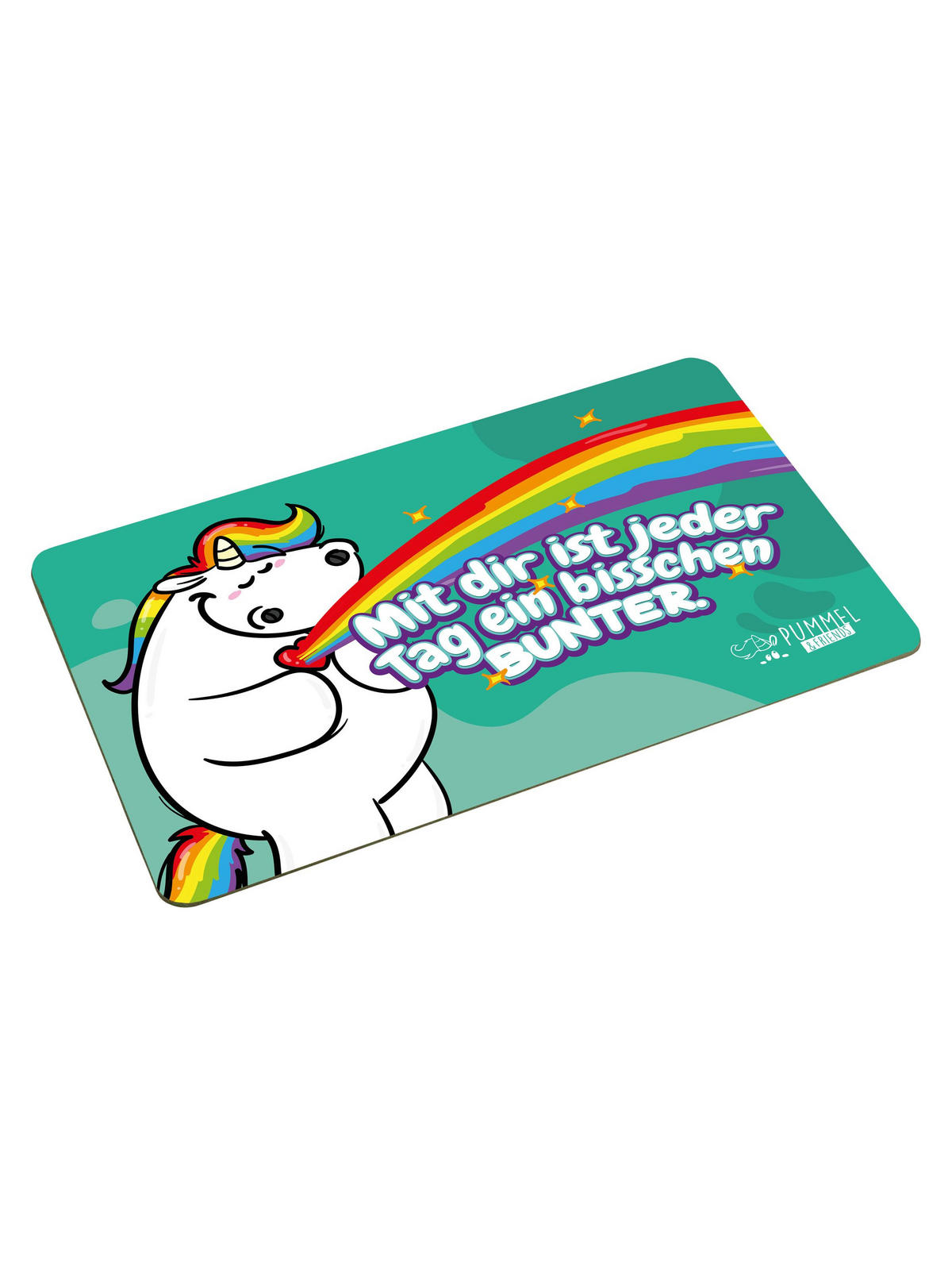 BRETTCHEN Pummeleinhorn Jeder Tag bunter Mehrfarbig 14,5 x 23,5 cm - Multicolor, Kunststoff (14.5/23.5cm) - United Labels