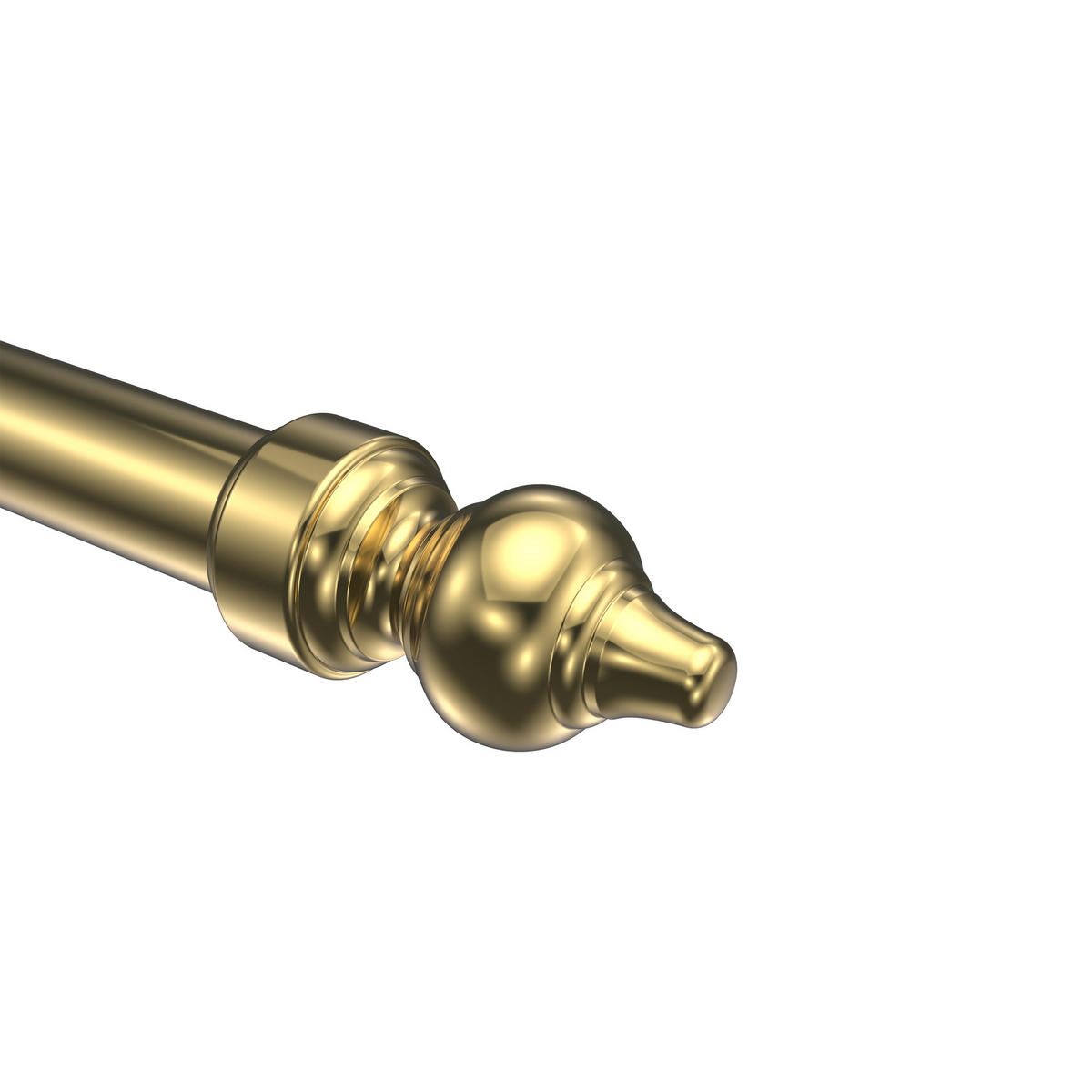 ENDSTÜCKE FÜR GARDINENSTANGEN 28 mm Ø, Rondo Messing-farbig, Packung 2 Stück - Messingfarben, Kunststoff (8.8/4.3/4.3cm) - INTERDECO