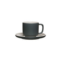 KAFFEETASSE MIT UNTERTASSE Jasper Grau 240 ml - Grau, Keramik (15/9/15cm) - Ritzenhoff Breker