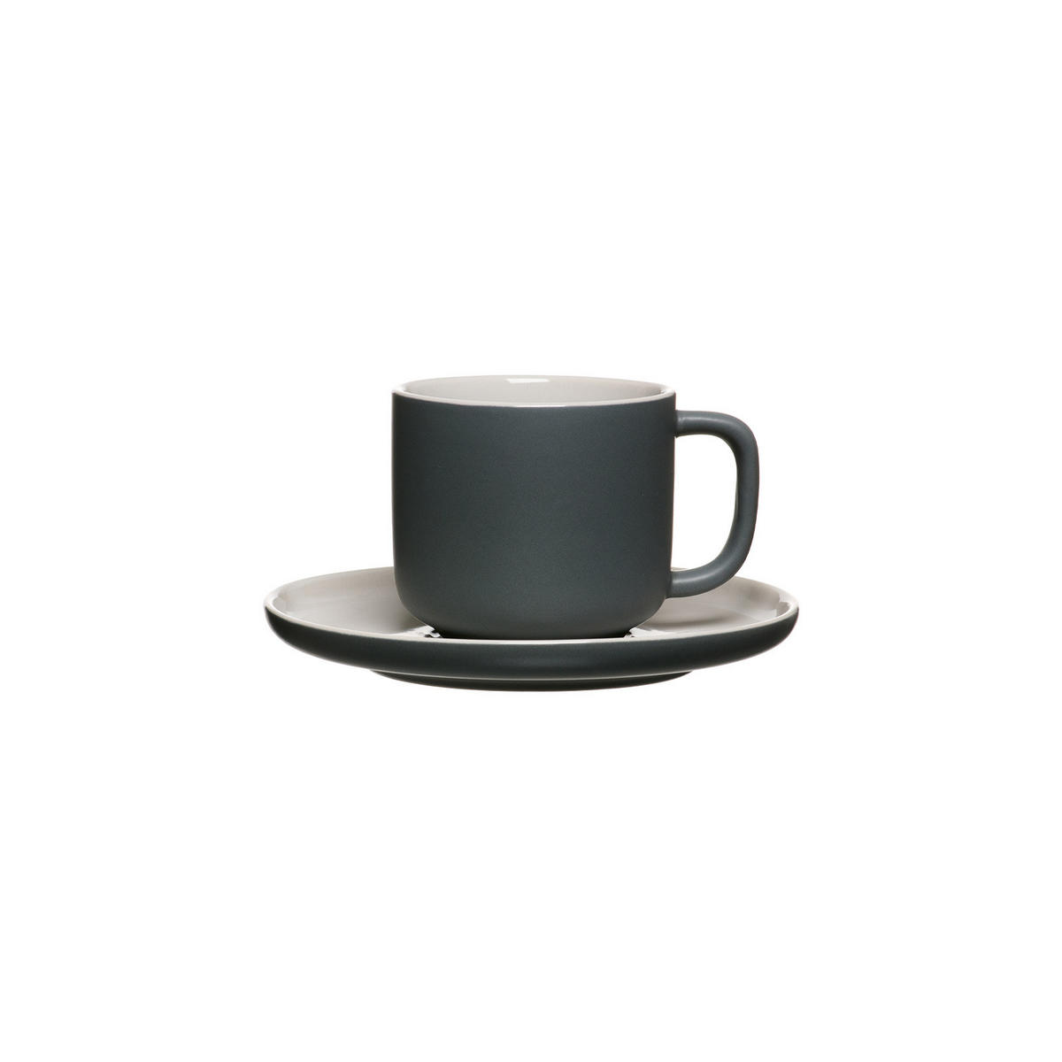 KAFFEETASSEN MIT UNTERTASSEN Jasper Grau 240 ml 4er Set - Grau, Keramik (15/9/15cm) - Ritzenhoff Breker
