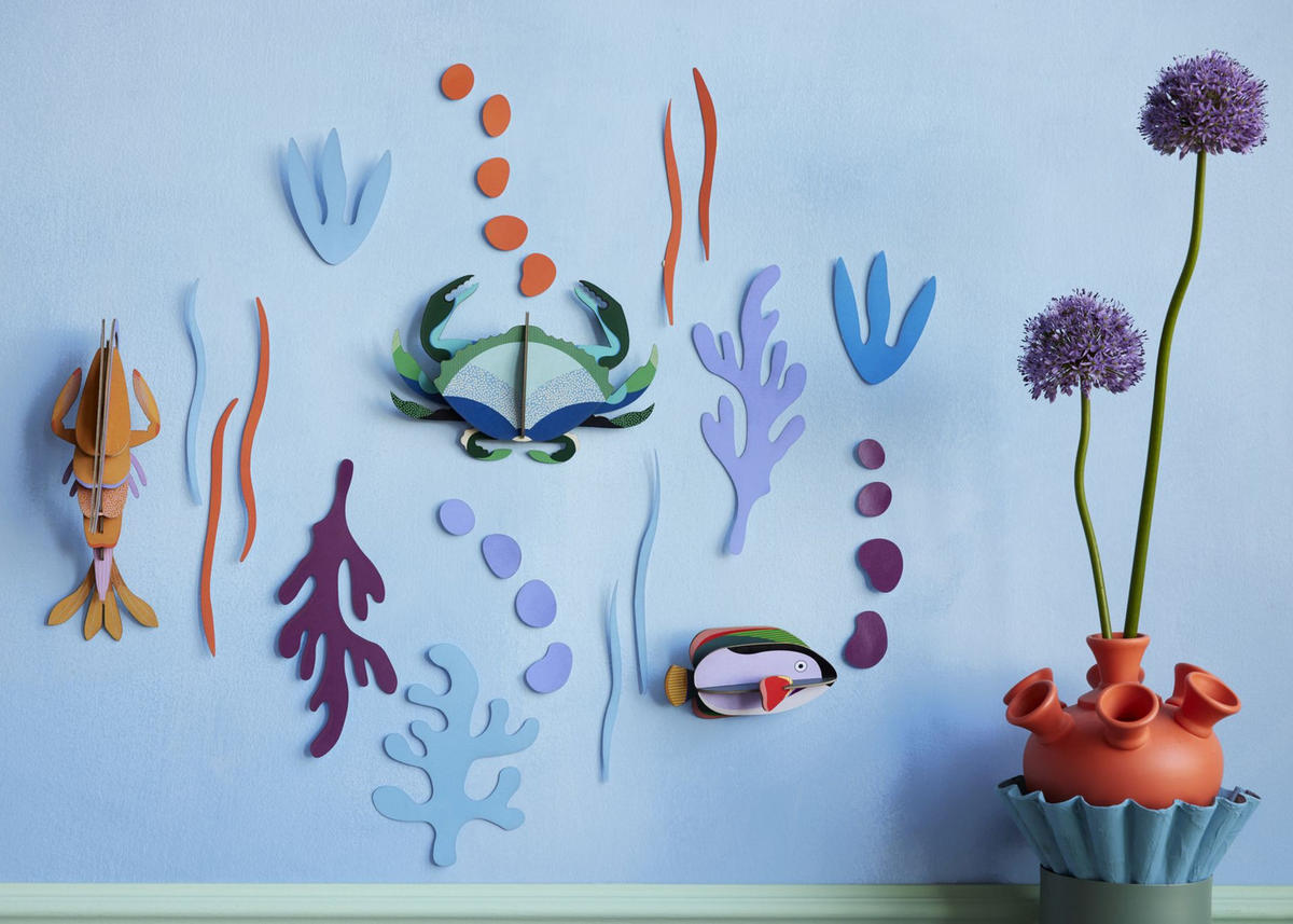 WANDDEKO Unterwasser-Wunder 9/22 cm - Multicolor, Wellpappe (9/22/8cm) - KUNSTLOFT