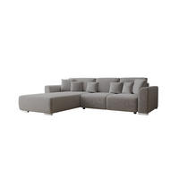 ECKSOFA GUSTO L Monolith 85 Links mit Schlaffunktion - Dunkelgrau, Textil (279/193cm) - Bedante