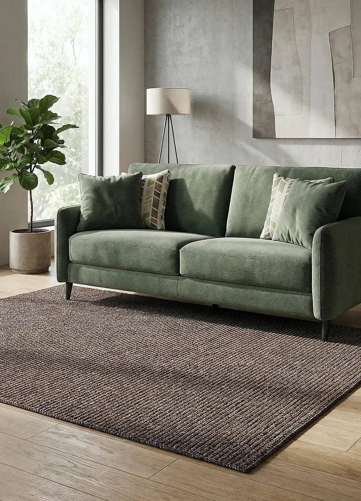 KURZFLORTEPPICH waschbar Bouclé Braun Lumen 200/290 cm - Braun, Naturmaterialien/Textil (200/290cm) - Atticgo
