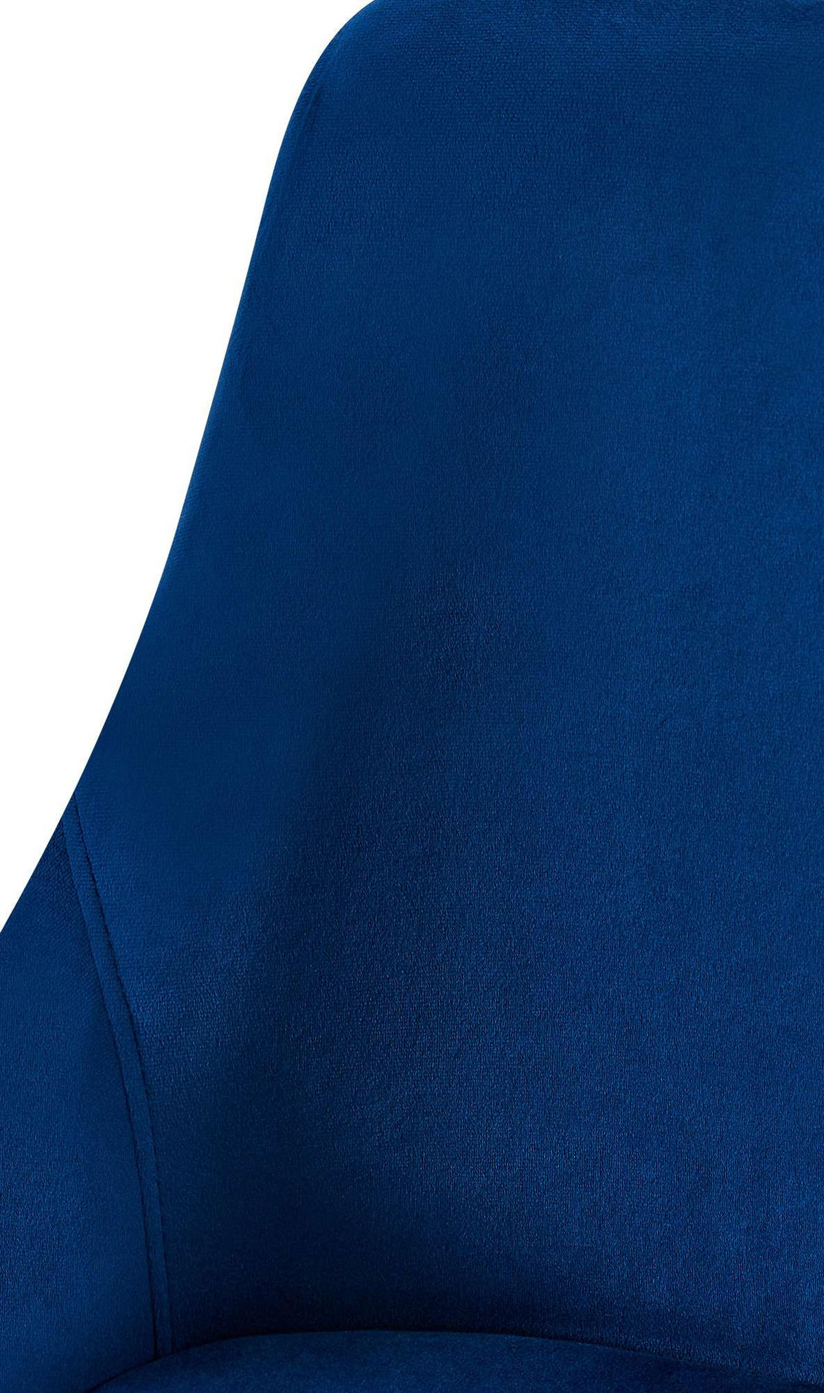 STUHL Samt Dunkelblau - Goldfarben/Dunkelblau, Textil (50/86/53cm) - CLP