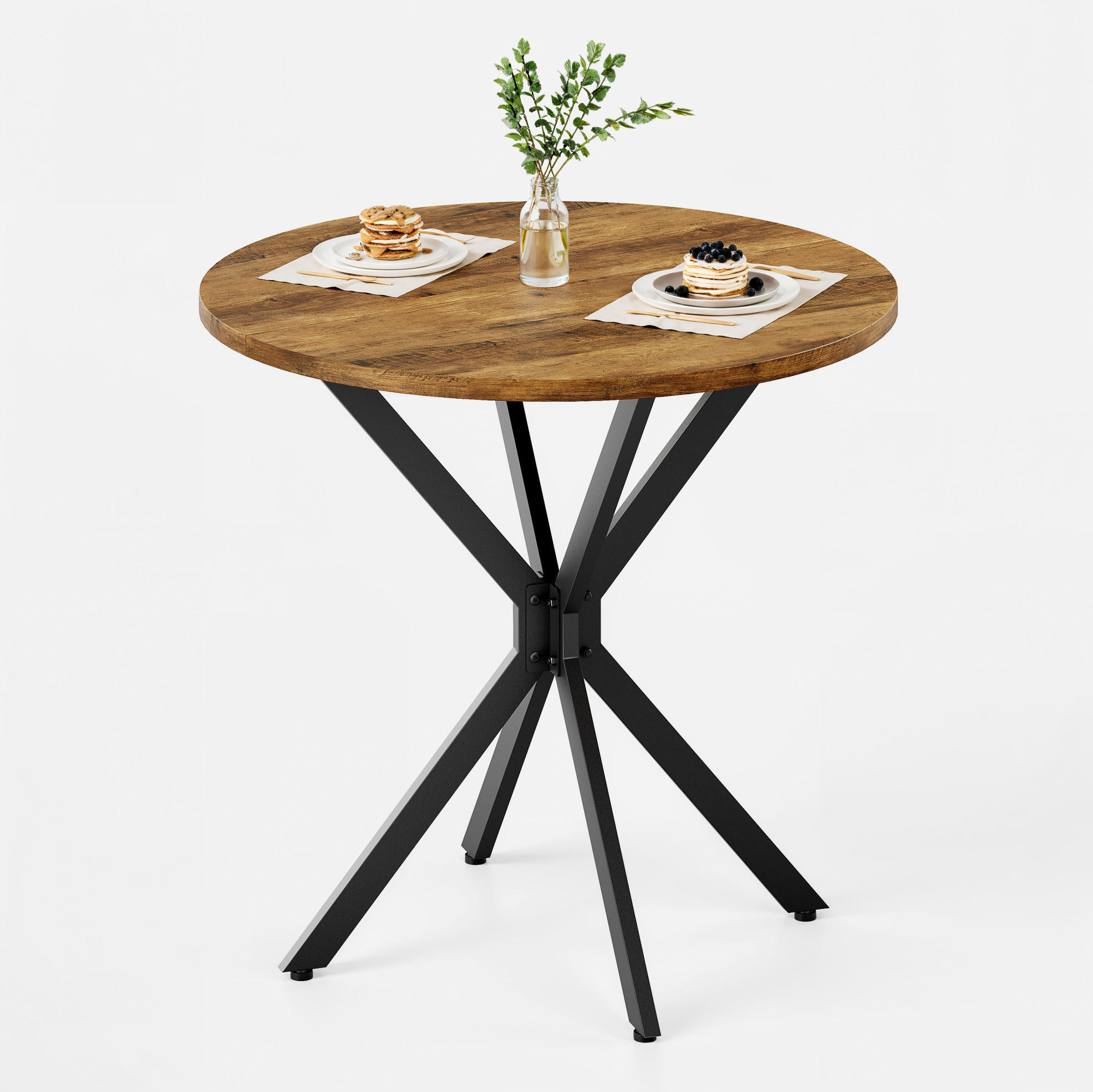 Meubliv Runder Braun 80x75x80 cm