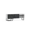 TV-ELEMENT Denasse Weiß Schwarz - Schwarz/Weiß, Holzwerkstoff (150/50.5/35cm) - Decorotika