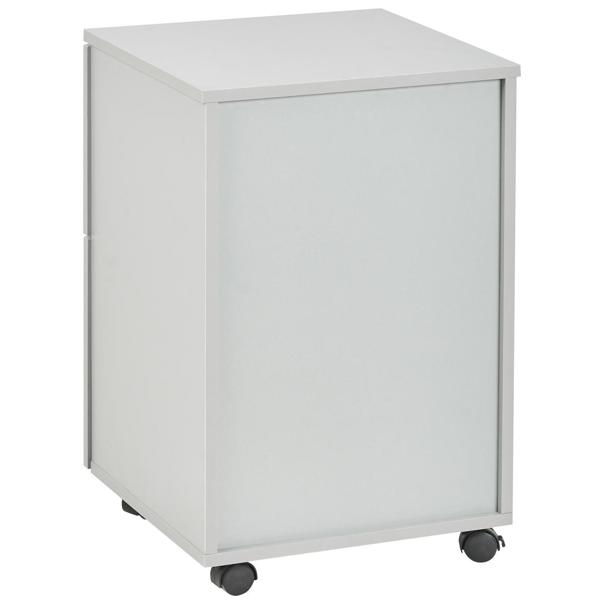 BÜROSCHRANK Hellgrau Johnson - Hellgrau/Schwarz, Holzwerkstoff (40/62/40cm) - Beliani