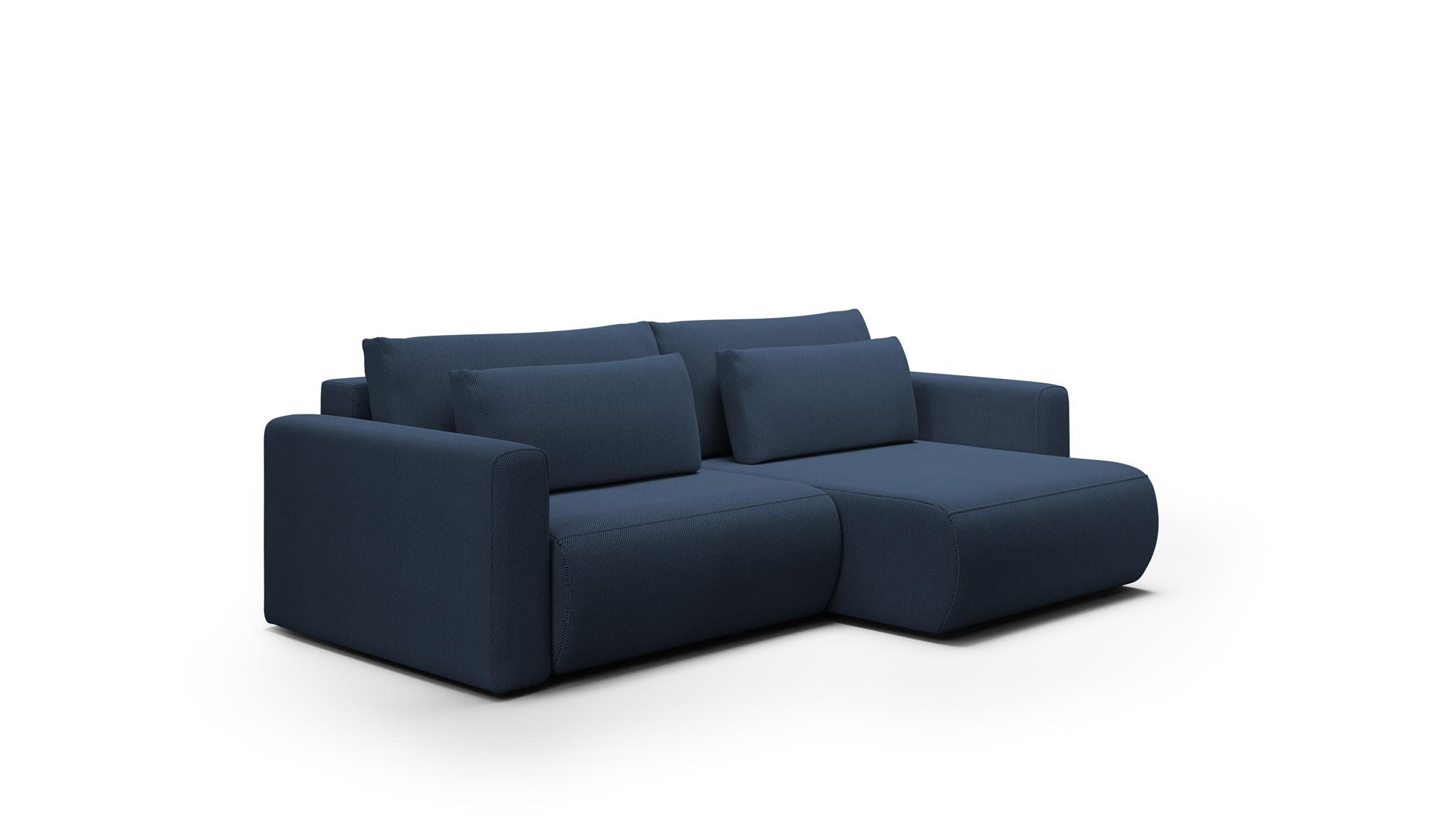 ECKSOFA Chaira Mit Schlaffunktion - Dunkelblau, Holzwerkstoff/Textil (240/149cm) - Fun Möbel