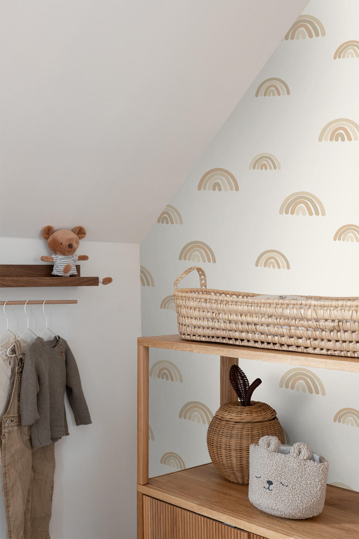 TAPETE Regenbogen 53 cm x 10.05 m - Beige, Papier (53/0.1cm) - ESTAhome
