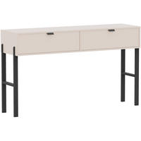 KONSOLENTISCH Cortina mit 2 Schubladen, Sandbeige - Sandfarben/Schwarz, Holzwerkstoff (37/160/83cm) - Beautysofa