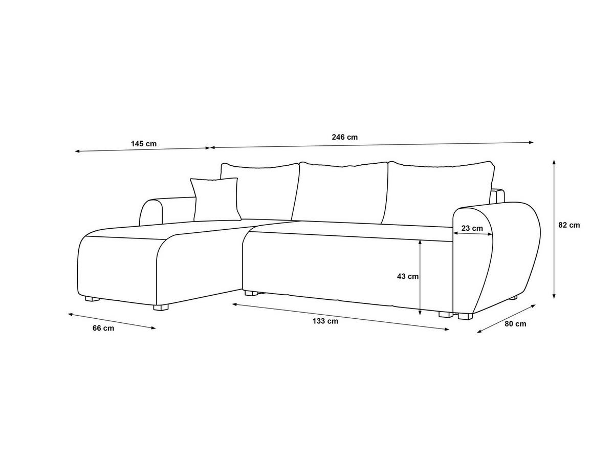 ECKSOFA MOLISA L Itaka 39 Rechts mit Schlaffunktion - Türkis, Textil (245/145cm) - Bedante