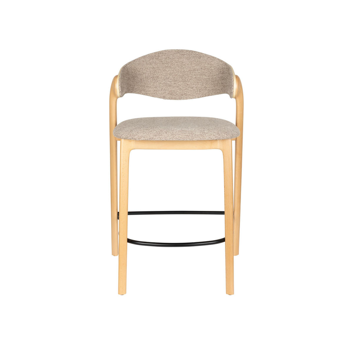 BARHOCKER Babington Rückenlehne 65 cm Naturel - 2 er Set - Beige, Holz (57.7/91.5/51.4cm) - Dutchbone