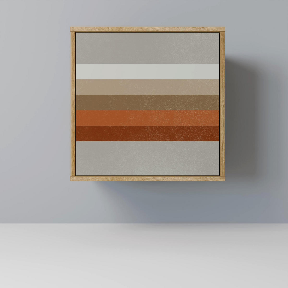 SIDEBOARD PECULIAR TRAIL, Eichefarben, 57,5x42x75,5 cm, Goldfarbene Metallfüße - Eichefarben/Goldfarben, Holzwerkstoff/Metall (57.5/75.5/42cm) - SpaceRebels