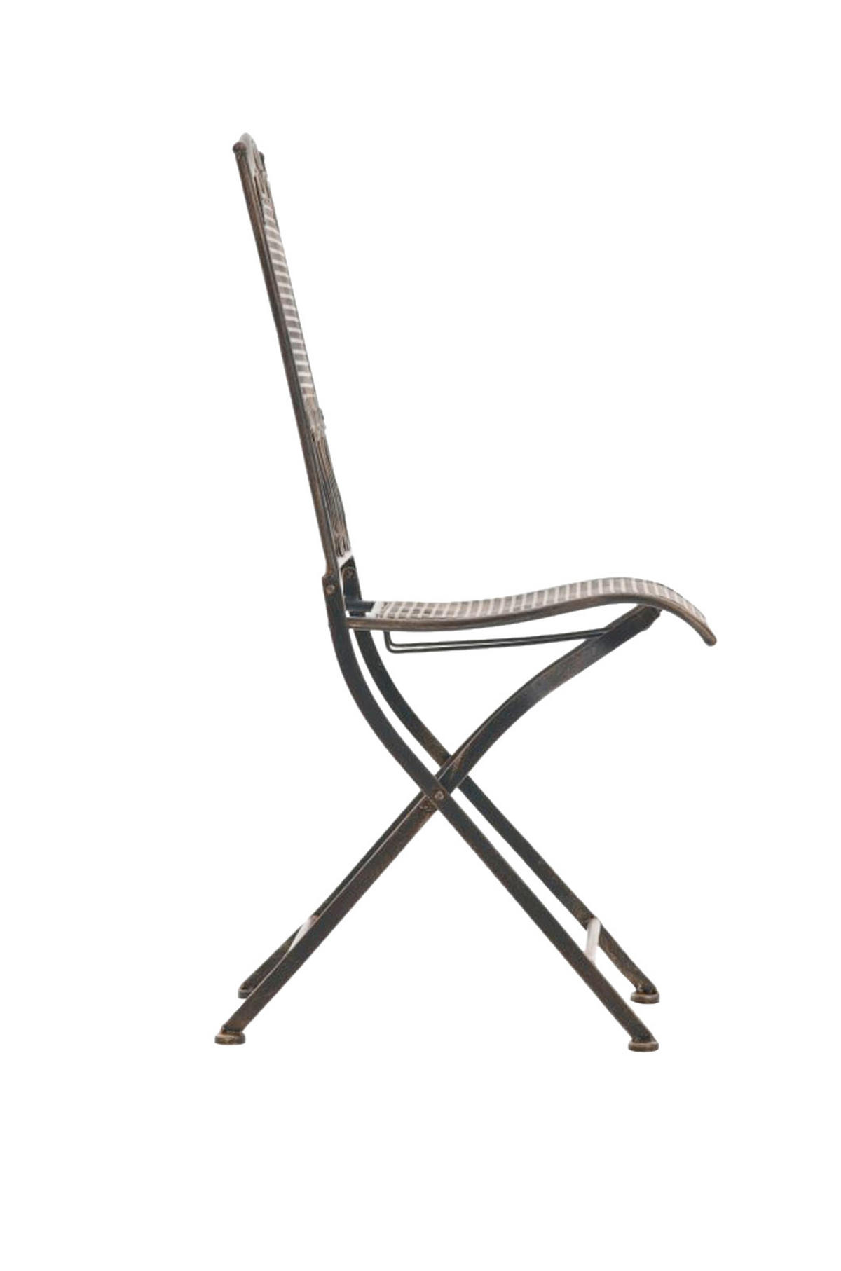 GARTENKLAPPSTUHL 2er Set Metall Bronze - Bronzefarben, Metall (41/91/50cm) - CLP