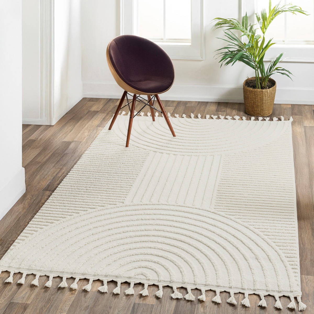 KURZFLORTEPPICH 160/213 cm Beige - Beige, Naturmaterialien/Textil (160/213cm) - LIVABLISS