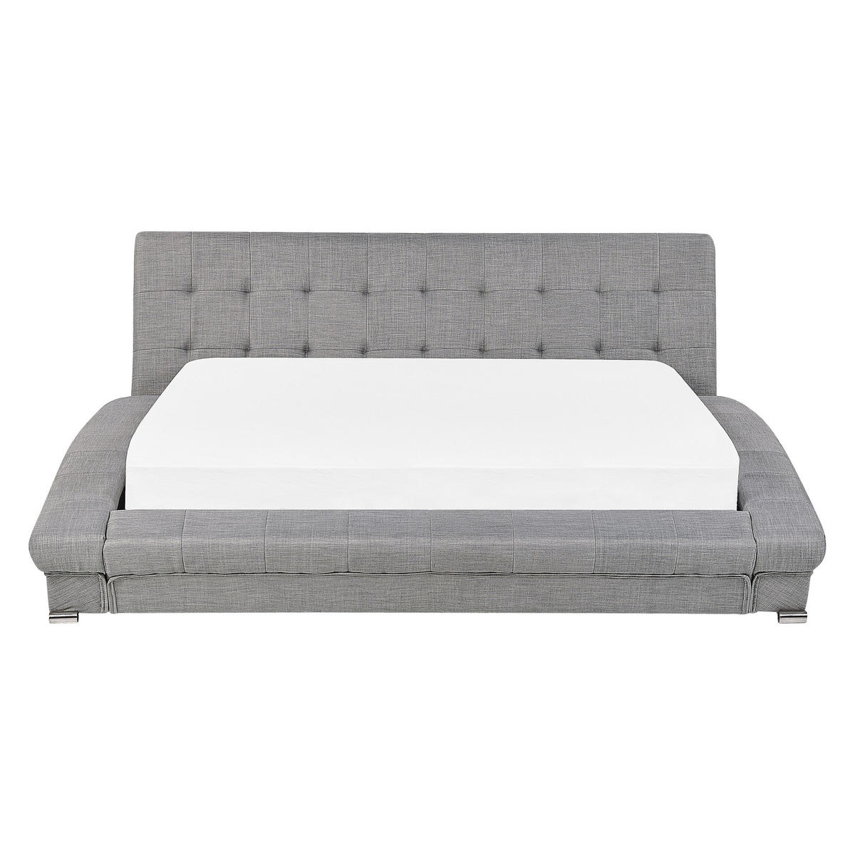 WASSERBETT 160/200cm Grau Lille - Grau, Textil (160/200cm) - Beliani