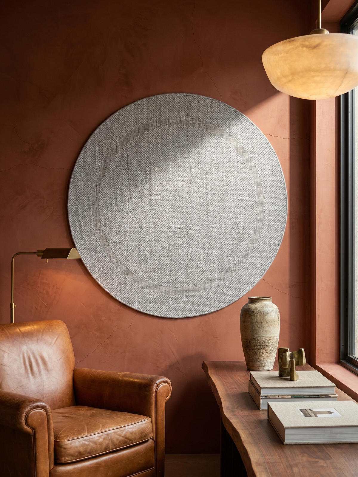 BALKONTEPPICH Einfarbig Wetterfest Waschbar Küche Balkon OEKO-TEX Rund Silber 200x200 cm – ALSTER - Silberfarben, Textil (200/200cm) - KADIMA DESIGN