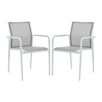 GARTENSTUHL - 2 -Sitzer - Aluminium - weiß - YOHA - Weiß, Metall (63/86/57cm) - Vente-Unique