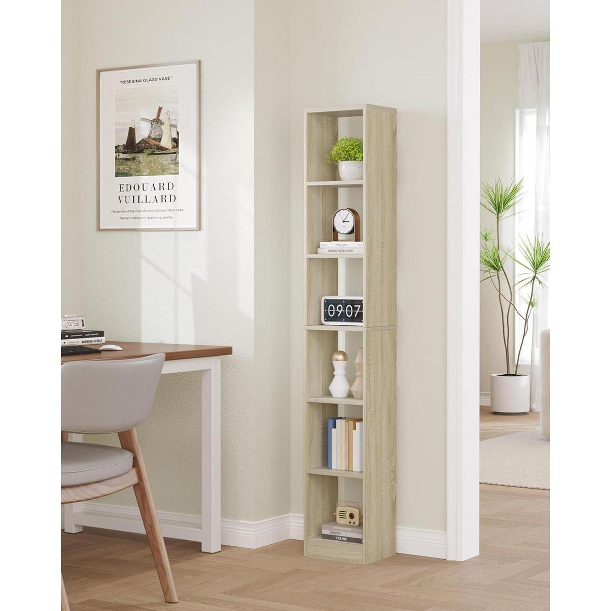 BÜCHERREGAL 6-stöckig Eichenbeige 24 x 30 x 183 cm - Beige, Holzwerkstoff (30/183/24cm)