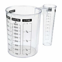 DOPPELBEHÄLTER mit Messlöffel für Zuckermehl u.ä - Transparent, Kunststoff (11/18/11cm) - 5five Simply Smart