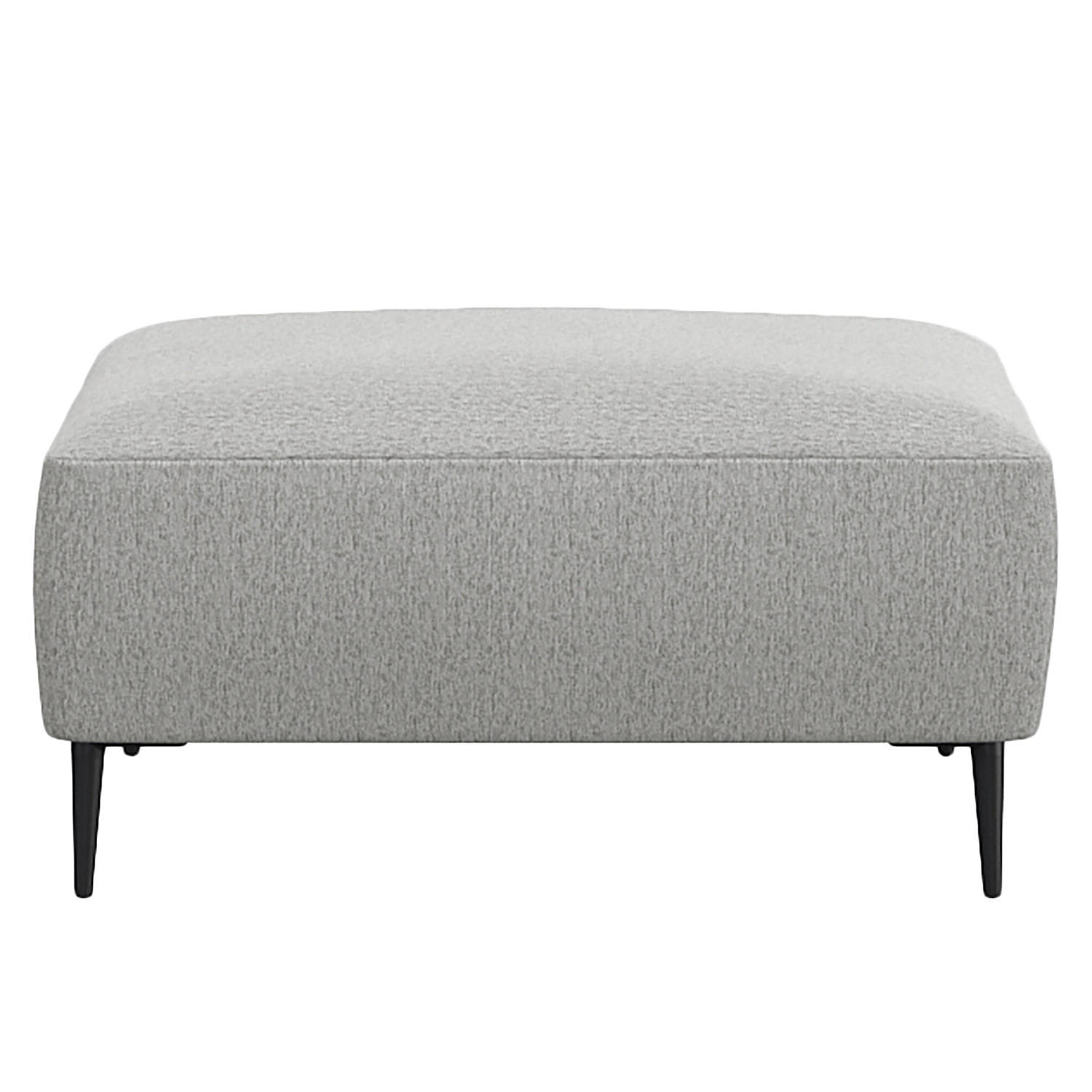 POLSTERHOCKER - Hellgrau/Schwarz, Textil (90/45/60cm) - home24