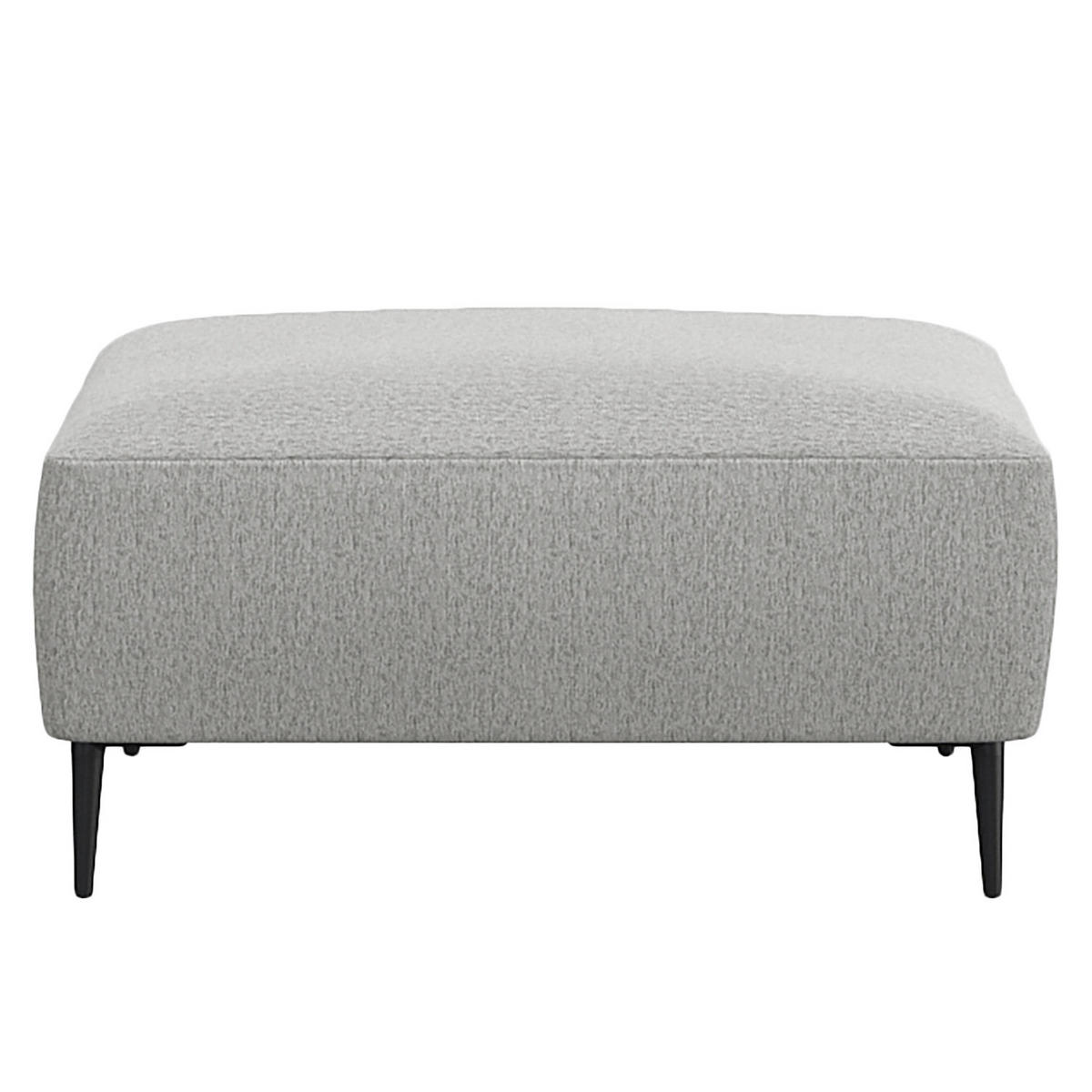 POLSTERHOCKER - Hellgrau/Schwarz, Textil (90/45/60cm) - home24