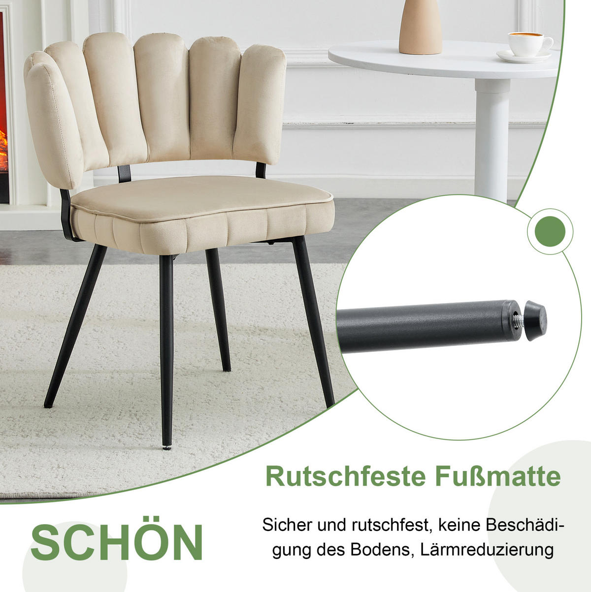 ESSTISCH-SET 4-tlg. 107 cm Nussbaumoptik Hellbraun - Hellbraun, Metall (107/75/107cm) - Meubliv